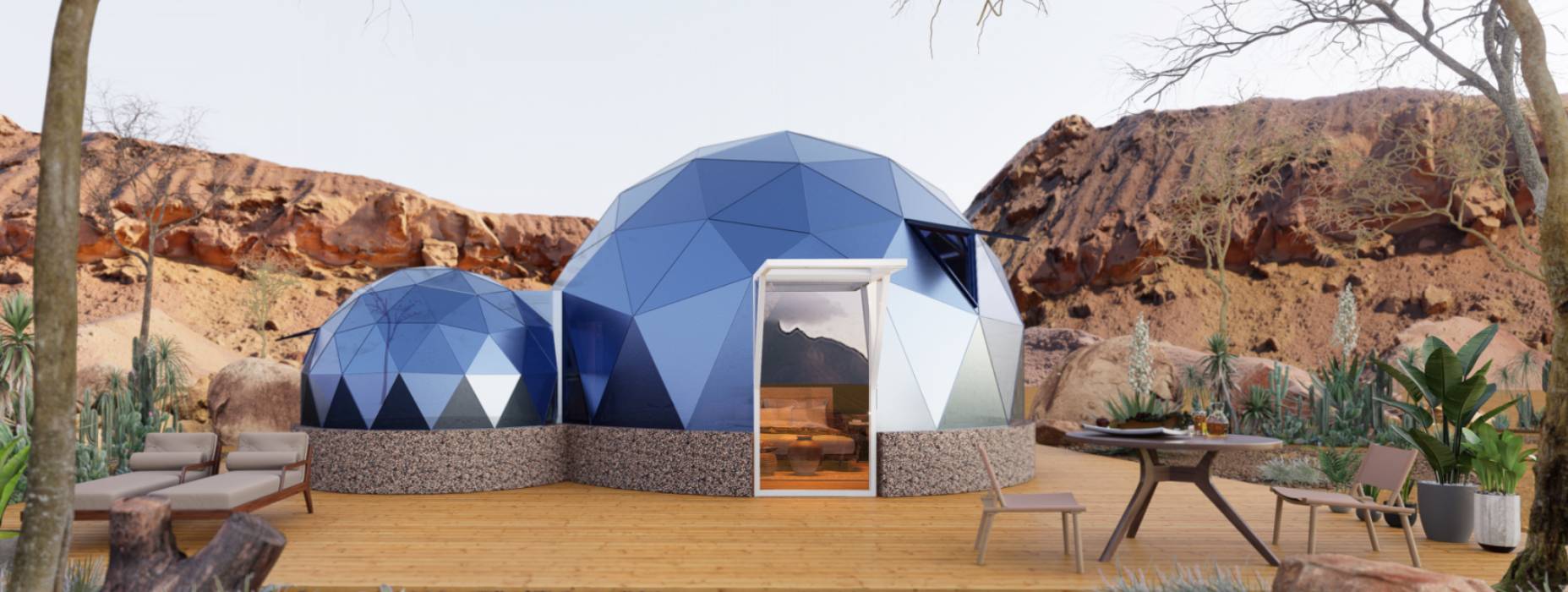 锡林浩特市球形智能光伏玻璃星空房